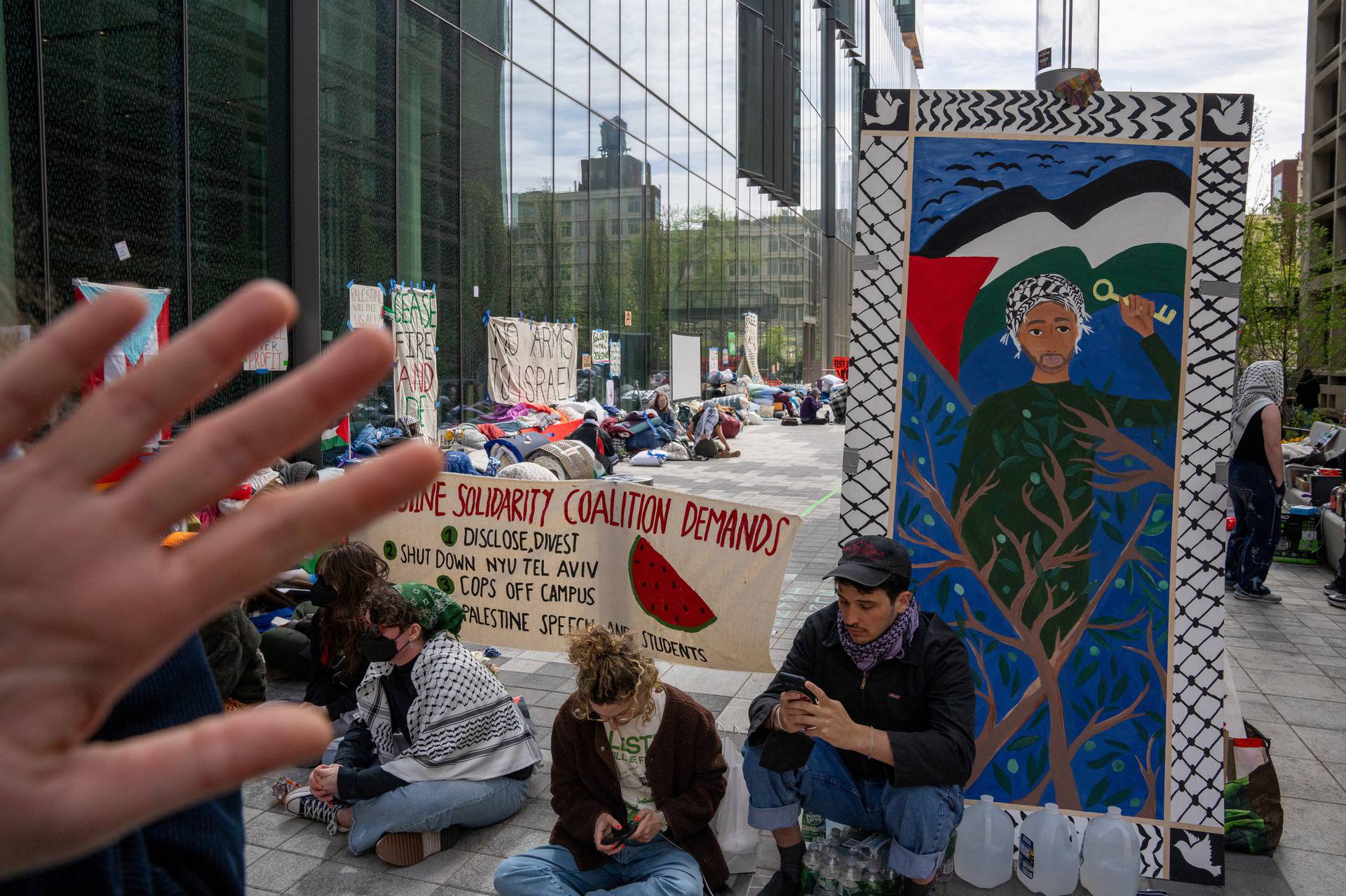 NYU encampment in support of Palestinians