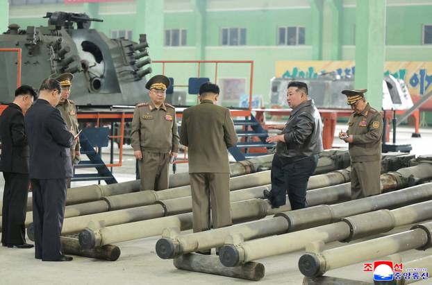 North Korea's Leader Kim Tours Military Equipment Facility