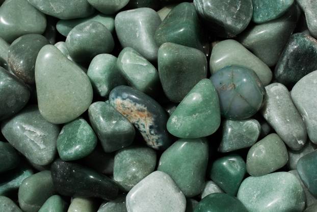 aventurine gem stone as natural mineral rock 