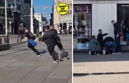 VIDEO Potjera po Trgu: Policajci lovili mladića koji je nasrnuo na djevojku s transparentom