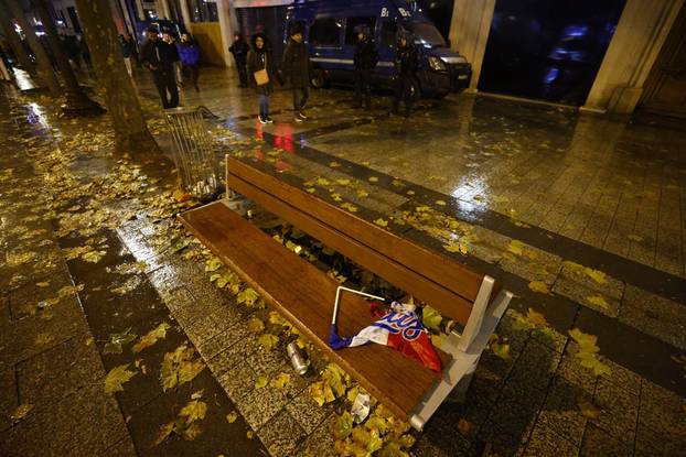 FIFA World Cup Final Qatar 2022 - France fans react on the Champs-Elysees during the final between France and Argentina