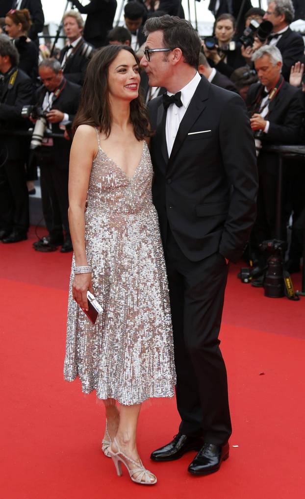 Actress Berenice Bejo and director Michel Hazanavicius arrive for the screening of the film "The BFG" (Le Bon Gros Geant) out of competition at the 69th Cannes Film Festival in Cannes