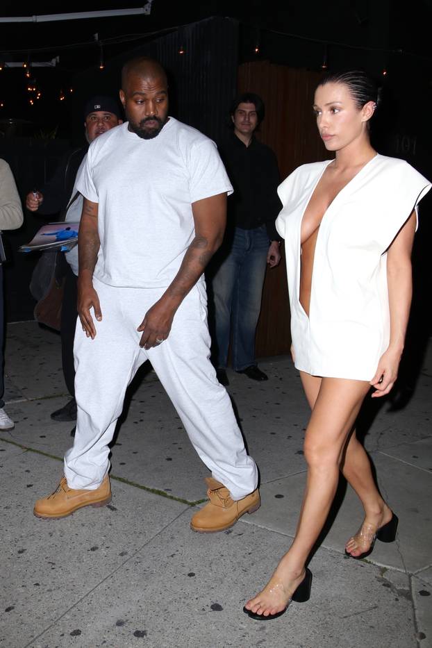 Kanye West & wife Bianca Censori leaving Ty Dolla $ign birthday party in WeHo
