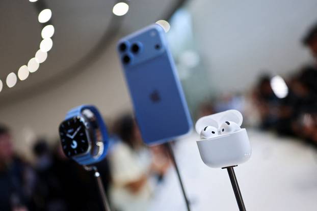 Apple holds event at the Steve Jobs Theater on its campus in Cupertino