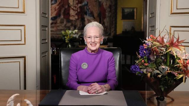 The Danish Queen Margrethe II makes a New Year's speech and announces her abdication, Copenhagen, Denmark