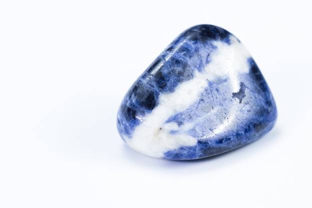 sodalite on a white background