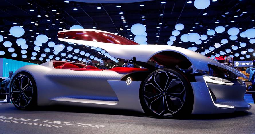 A Renault Trezor car is displayed at the Mondial de l'Automobile, Paris auto show, during media day in Paris