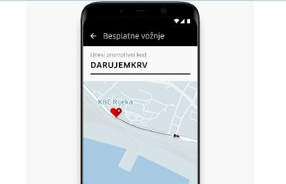 Uber danas besplatno prevozi darivatelje krvi u KBC Rijeka