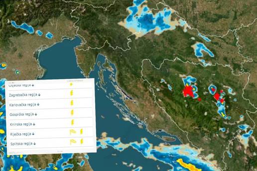 Pratite kako veliko nevrijeme stiže u Hrvatsku: Za cijelu državu na snazi je meteoalarm