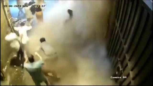 Moment earthquake strikes in Marrakech caught on CCTV