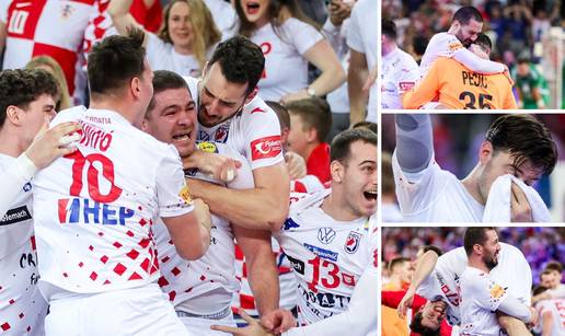 FOTO Ludnica u Areni: Poljupci i zagrljaji rukometaša nakon nevjerojatne pobjede Hrvatske