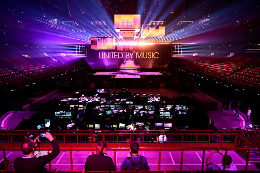 Eurovision stage for the Eurovision Song Contest in May, at Malmo