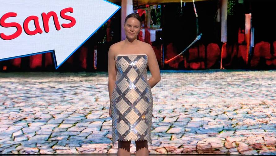 Interactive dress can change its look at the press of a button