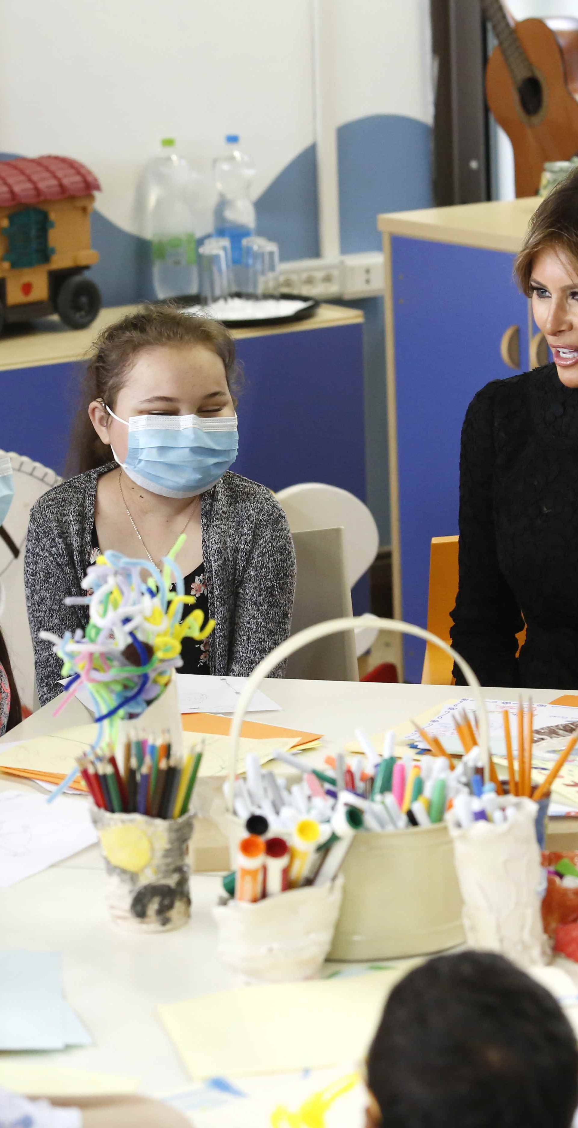 U.S. first lady Trump visits the Bambino Gesu hospital in Rome