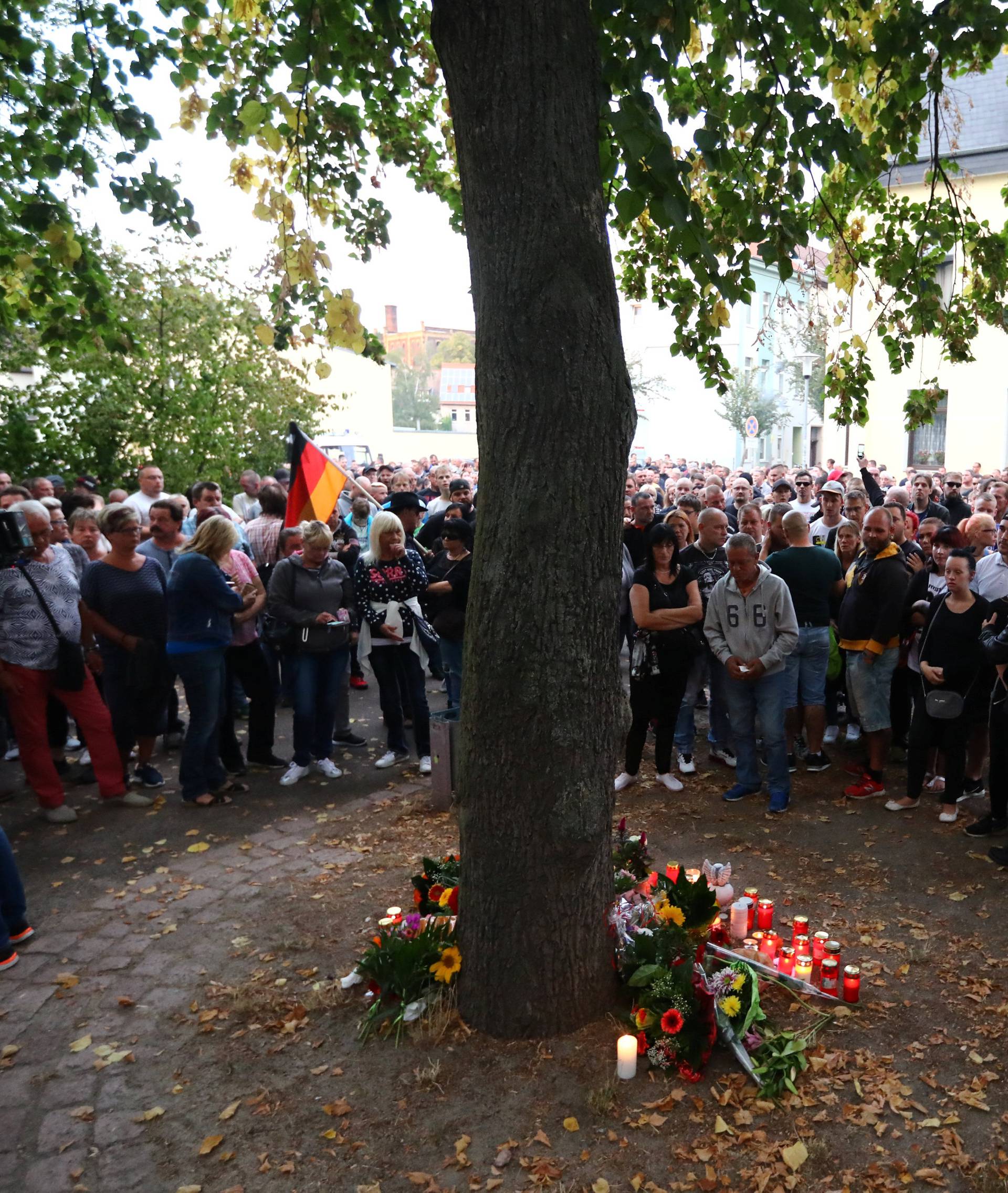 Protests after police detained two Afghans on suspicion of killing man in east Germany