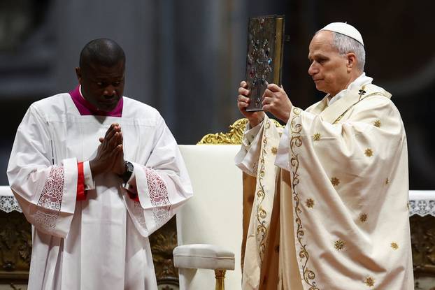 Pope Leo XIV leads the Chrism Mass in St. Peter's Basilica at the Vatican