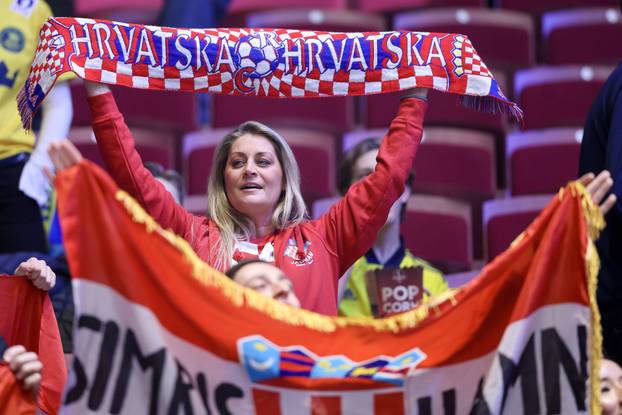 Malmo: Navijači na utakmici između Hrvatske i Švicarske EHF Europskog prvenstva