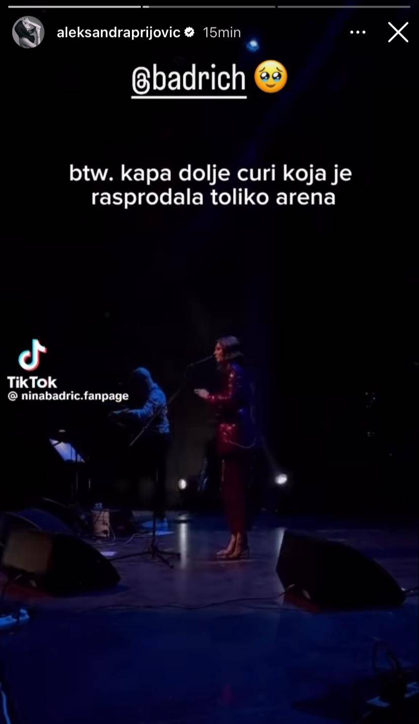 Nina Badrić čestitala Aleksandri Prijović. Ona objavila snimku kad je pjevala njezin mega hit