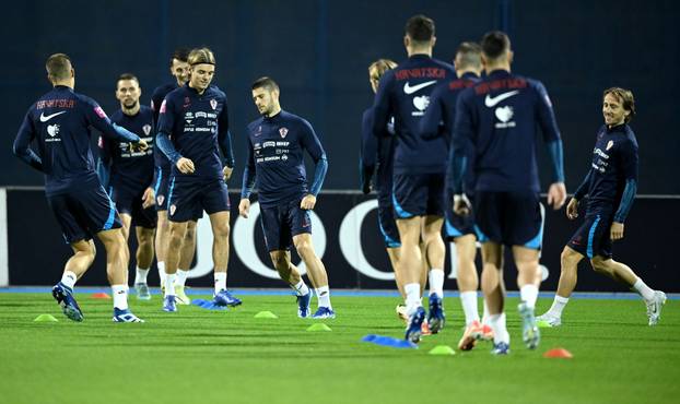 Zagreb: Trening nogometne reprezentacije prije utakmice protiv Latvije