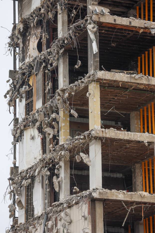 Zagreb: Nastavlja je rušenje zgrade Vjesnika