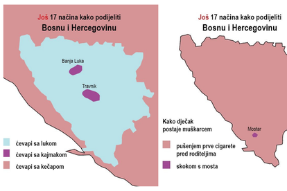 Sarajlija osmislio načine kako podijeliti BiH: Gdje su najljepše žene i što jedete uz ćevape?