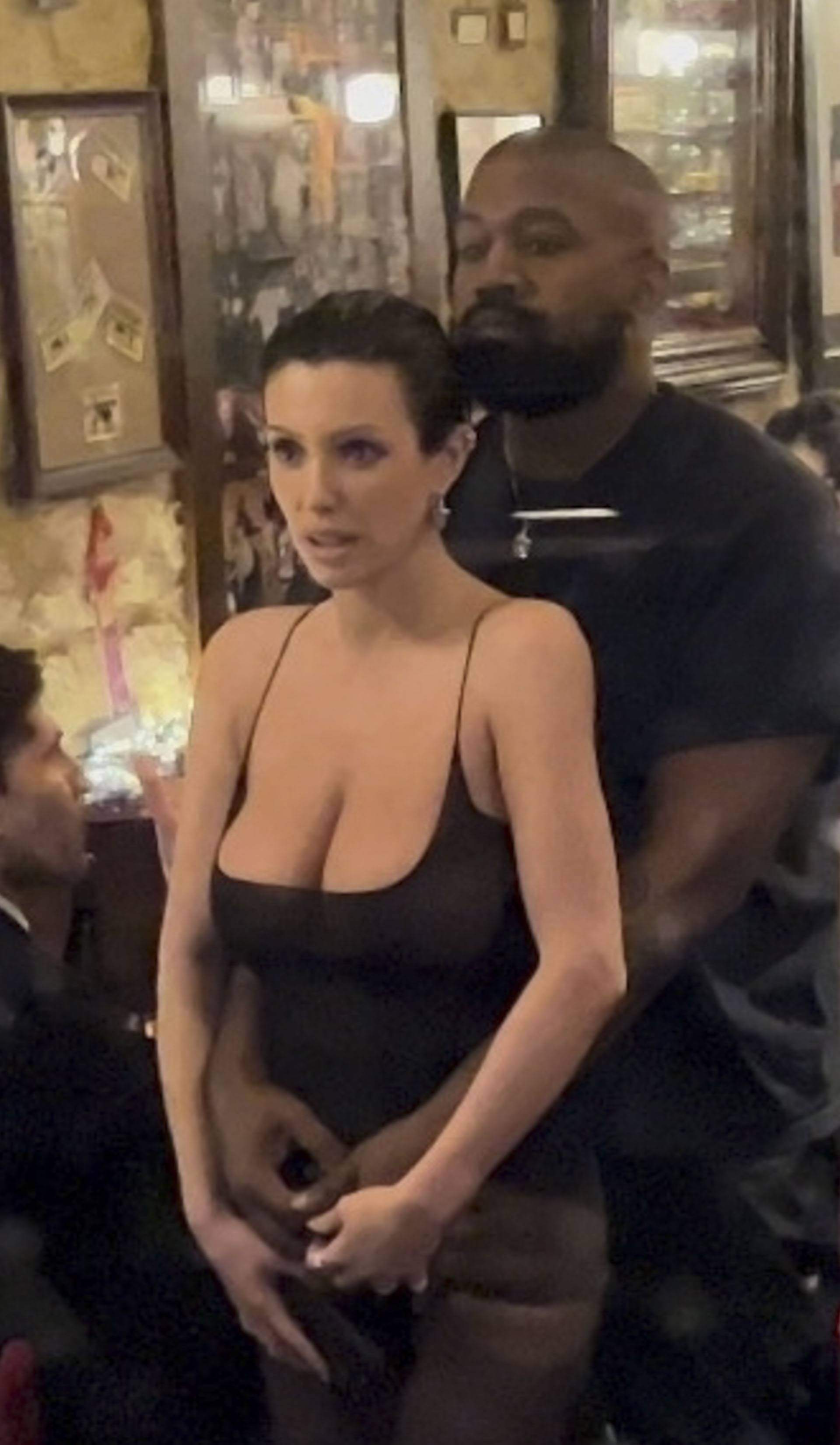 *PREMIUM-EXCLUSIVE* Kanye West and Bianca Censori cozy up in a sweet embrace at Ferdi