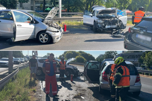 VIDEO Sudarili se usred jutarnje gužve, kaos na Slavonskoj: 'Samo je naletio u moju traku'