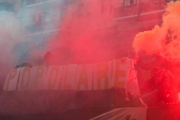 Demonstrators protest the 2026 Winter Olympics in Milan