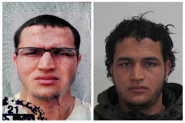 Handout pictures released by the German Bundeskriminalamt (BKA) Federal Crime Office show suspect Anis Amri searched in relation with the Monday