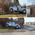 VIDEO Krš i lom u Koprivnici: Jedan auto završio u dvorištu, drugom smrskan prednji kraj