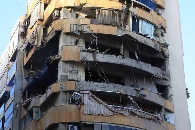 Aftermath of an Israeli strike, in Beirut