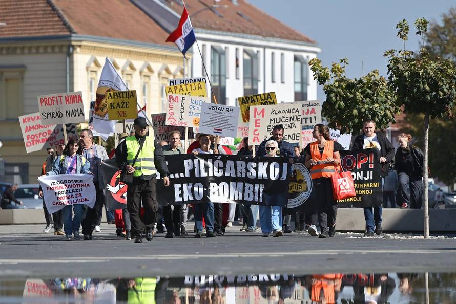 Koprivnica: Prosvjedni marš protiv megafarme pilića Veliki Pažut