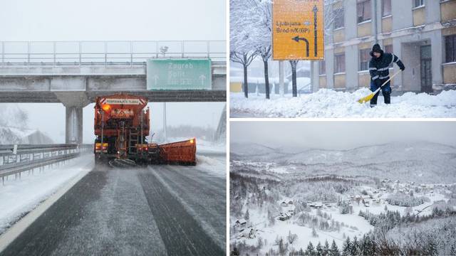Došla zima u Gorski kotar: Pao je prvi ovogodišnji snijeg, HAK upozorava na zimske uvjete
