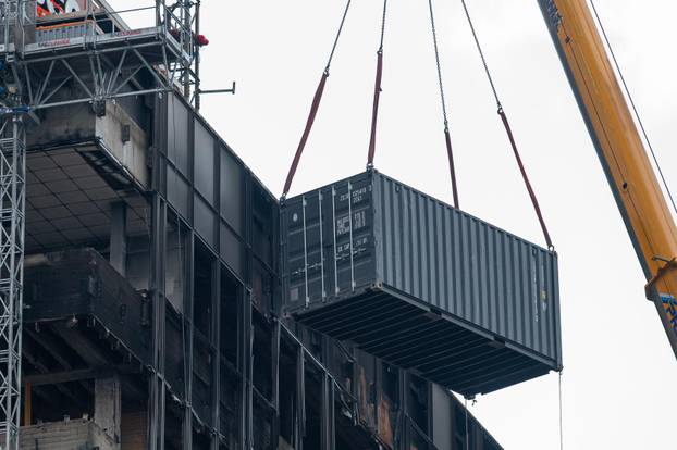 Zagreb: Nastavljeni radovi rušenja Vjesnika u Zagrebu