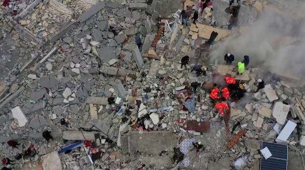 Aftermath of a earthquake in Syria