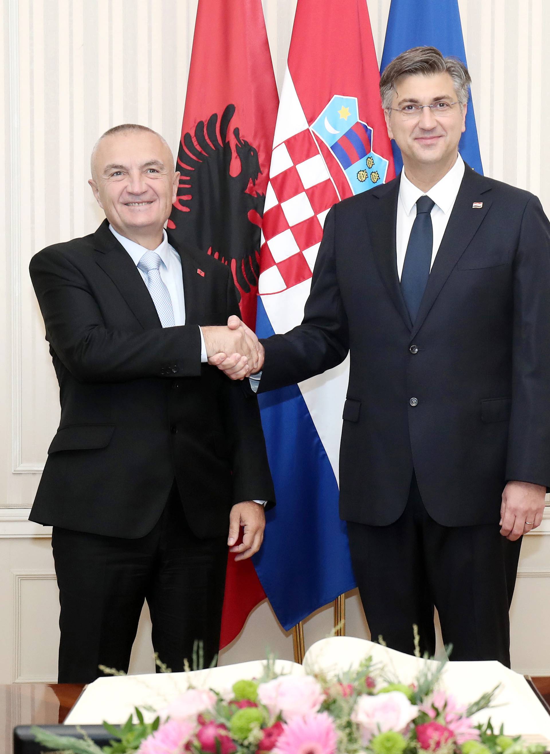 Zagreb: Andrej Plenković sastao se s albanskim predsjednikom Ilirom Metom