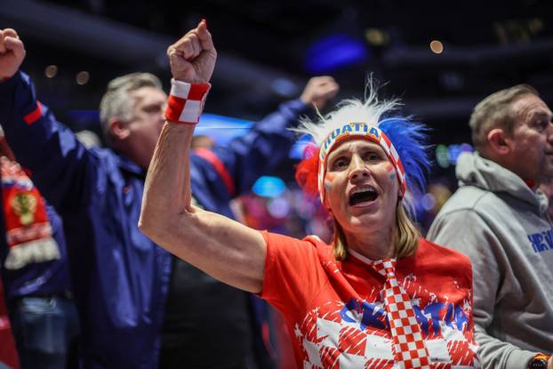 Malmo: Navijači na tribinama prije utakmice Hrvatske protiv Slovenije u drugom krugu EHF Europskog prvenstva