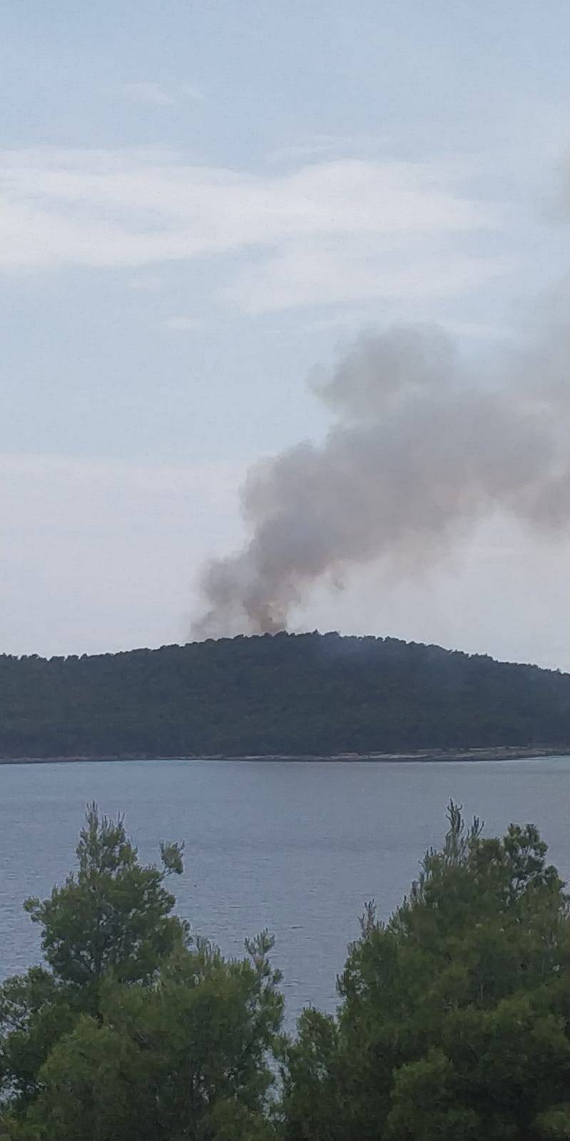 Gori borova šuma na otoku Braču, zračne snage na terenu