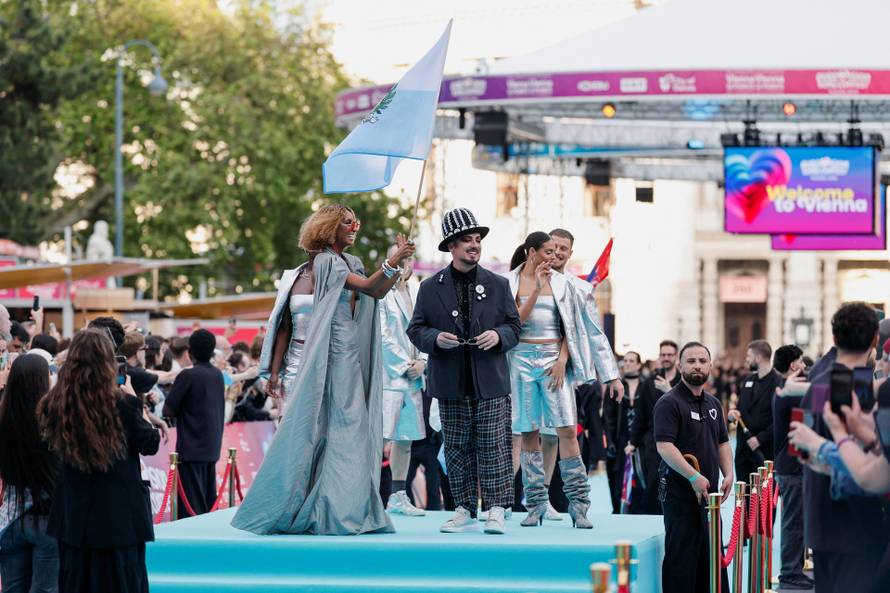 Eurovision Song Contest's 'Turquoise Carpet' event in Vienna