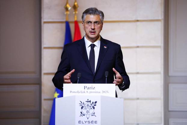 Croatia's Prime Minister Andrej Plenkovic visits Paris