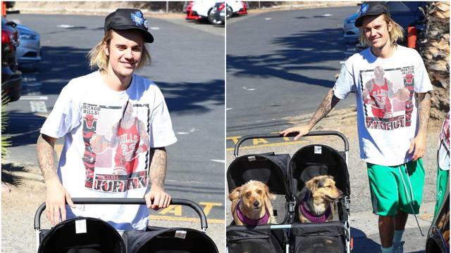 Justin Bieber svoje 'bebice' provozao u kolicima po kvartu