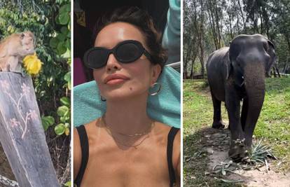 Uopće joj nije loše! Severina se zabavlja s majmunima i slonom na Tajlandu, uživa na brodiću...