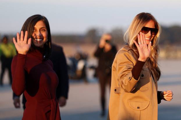 U.S. first lady Trump and second lady Vance travel to North Carolina