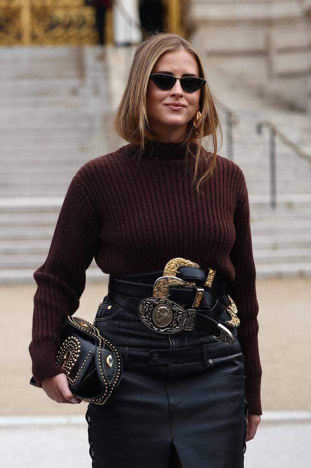 Guests at Schiaparelli Haute Couture Spring/Summer 2026 show in Paris