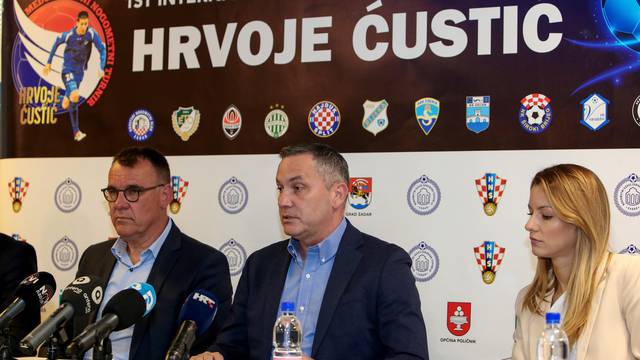 Zadar: Konferencija za medije uoči početka prvog Međunarodnog nogometnog turnira Hrvoje Ćustić