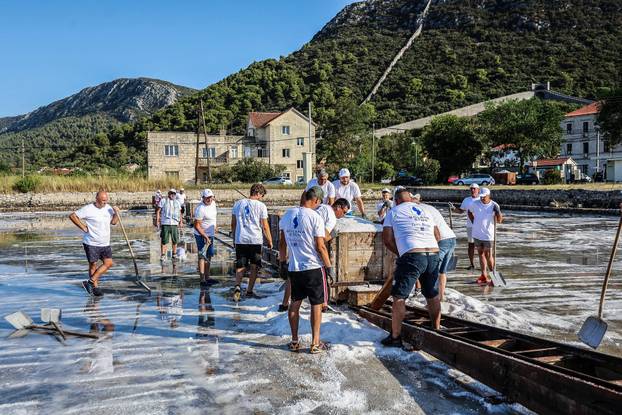Berba soli u Stonskoj solani