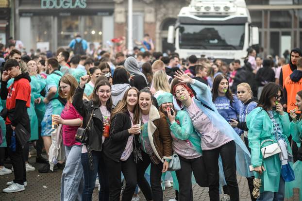 Zagreb: Atmosfera na Trgu bana Jelačića povodom norijade