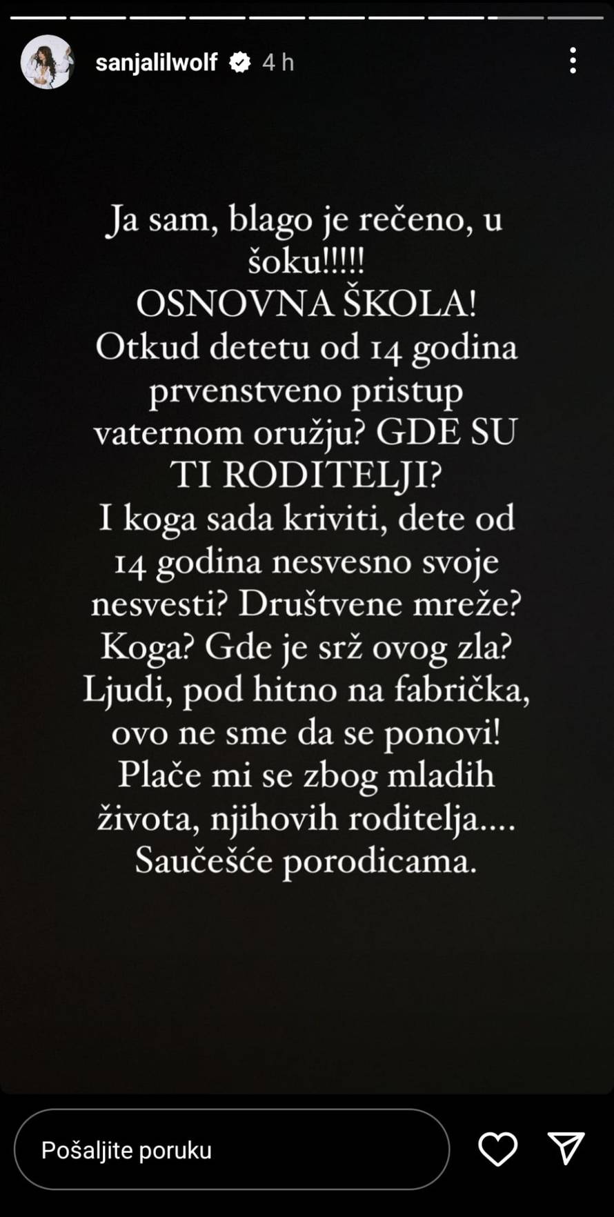 Srpske zvijezde oglasile su se povodom tragedije: 'Dijete je ubilo dijete, mirno i hladno...'