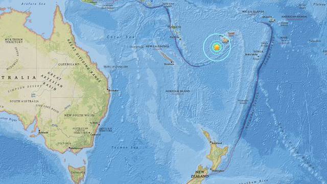 Snažan potres  u podmorju kod Fidžija, nitko nije ozlijeđen