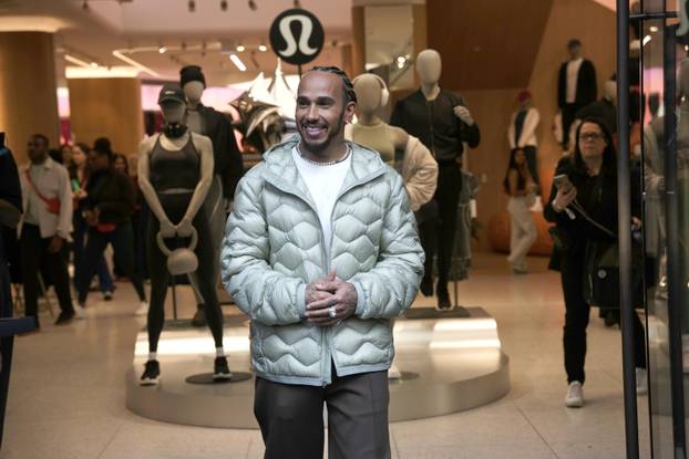 Lewis Hamilton at Lululemon